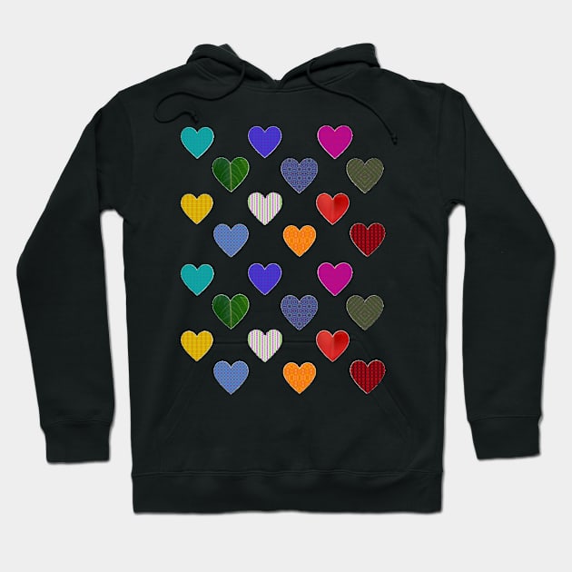 I Really Like Tiny Little Patterned Hearts Hoodie by Amanda1775